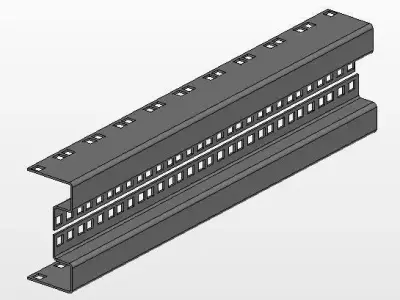 Rack 19inch 10U 3D model