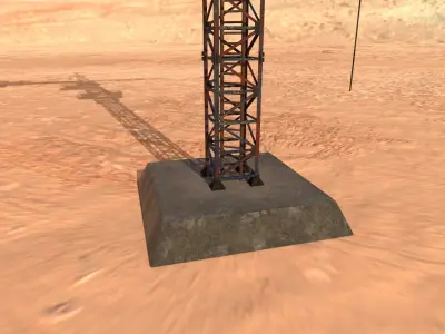 3D Crane Model 3D model