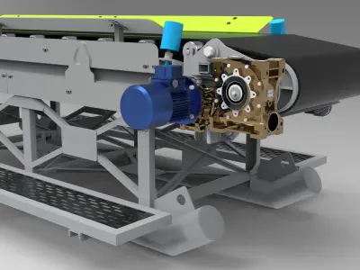 Conveyor Belt Table Low-poly 3D model