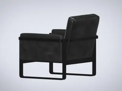Furniture Chaise Lounge Chairs Industrial Chic Low-poly 3D model