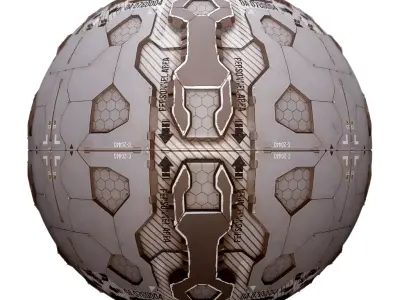 PBR Sci-Fi Industrial Texture 60 Low-poly 3D model