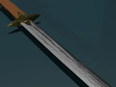 game ready low poly sword Free low-poly 3D model purchase