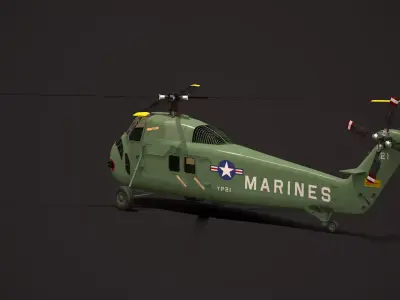 H-34 Choctaw 3D model