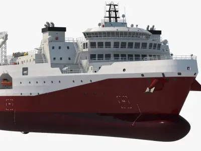 Seismic Survey Vessel 3D model purchase