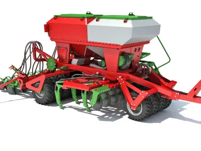 Trailed Planter Seeder 3D model