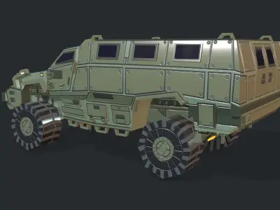 MRAP Armored Vehicle Low-poly 3D model