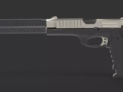Pistol Gun weapon of handgun 3D model