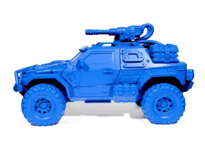 Post-apocalyptic off-road vehicle 3D print model