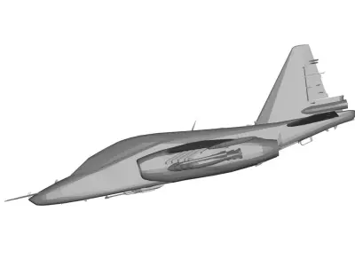 Su-25 fighter jet 3D model