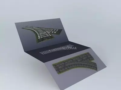 Rail Track Points  Ballast Free 3D model