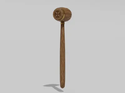 OB 00 26 vampire hunter hammer d Low-poly 3D model