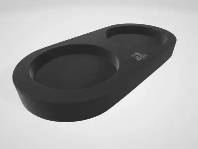Plateau Peugeot Linea Matte Black Low-poly 3D model