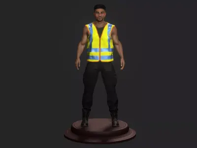 Mateo - AAA 3D Realistic Character - Mexican Construction Worker Low-poly 3D model