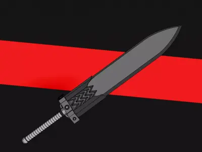 Big Sword made in blender 3D model