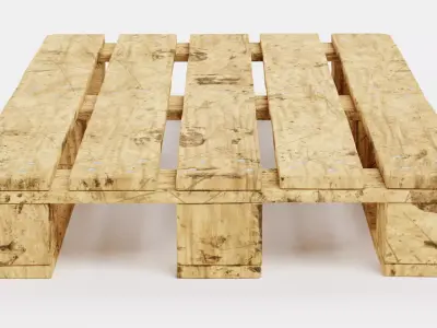 Pallet V2 - Wooden Shipping Platform 3D model