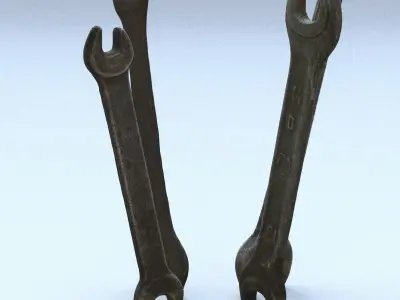 Wrenchs Middle Poly 3D model