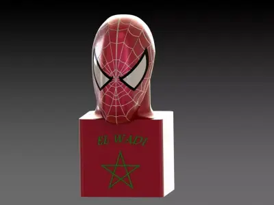Spiderman spider - man statue with star Free 3D model