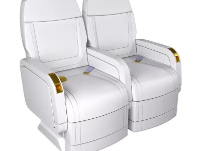 airplane seat of VIP class  3D model