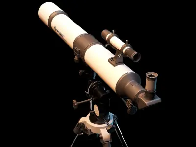 Telescope on tripod 3D model