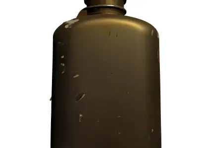 Military Canteen Water Bottle Low-poly 3D model