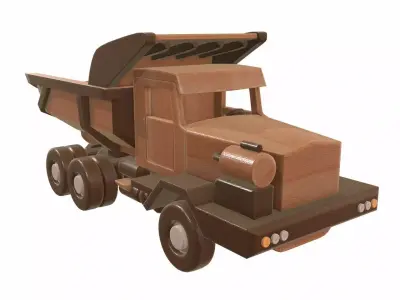 Truck wooden 3 3D model