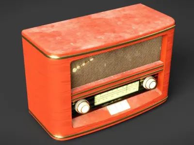 Roadstar retro radio 3D model