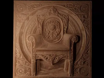 chair CNC 3d Print High Relief Sand Casting 3D print model