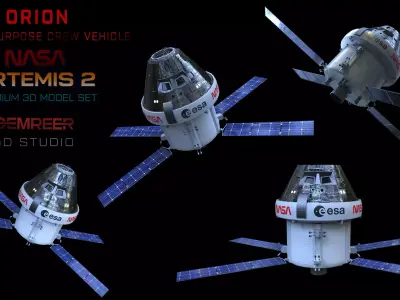 NASA Artemis 2 Orion 3D Model Low-poly 3D model