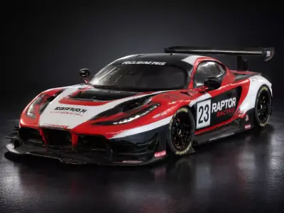 Futuristic Hypercar Concept 3D Model High Quality 3D model