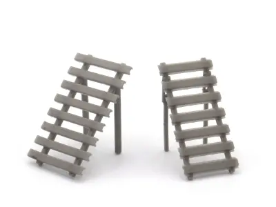 HO Set of 2 avalanche barriers train model  3D print model