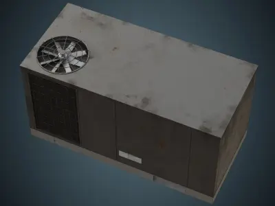 Rooftop AC Unit 5B Low-poly 3D model