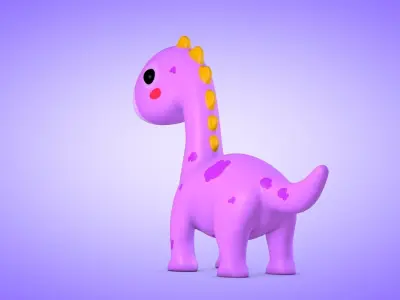 Dinosaur Low-poly 3D model 3