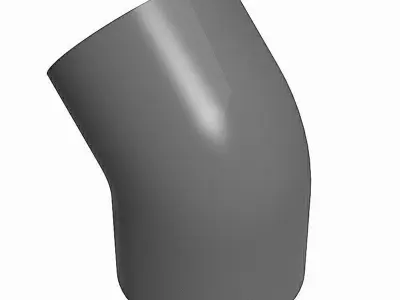 PVC Elbows 45 Degrees - BSP Female Ends Free 3D model
