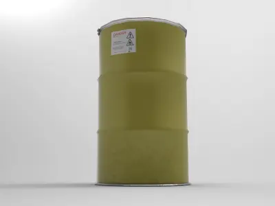 Colored Barrels Low-poly 3D model