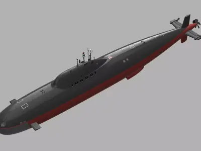 Alfa submarine made for rc with stand 1 60 scale 3D print model
