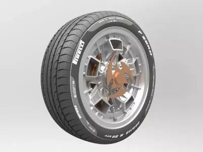 Realistic Wheel Tire 3D model