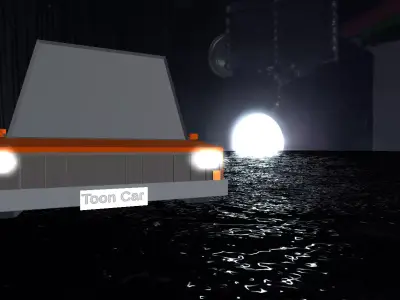 Toon Car 3D model Free low-poly 3D model