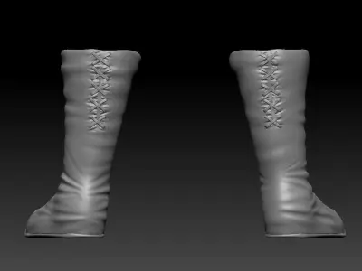 High-poly model Boots boot 3D model