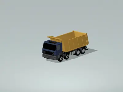 construction cargo trucks 3D model