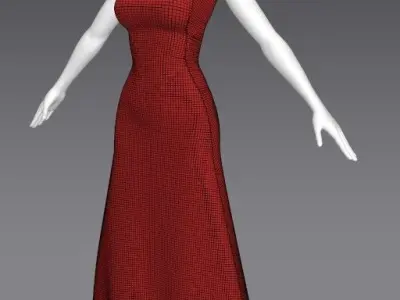 Woman Clothing A-Pose 526 Low-poly 3D model