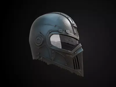Stylized Interstellar Bounty Hunter Helmet - Nova Hunter 3D print model