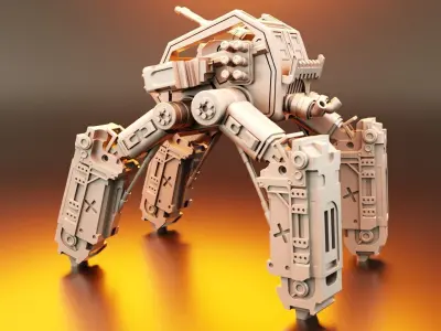 Robot tank 3D Print model 3D print model by doub1e-t1me