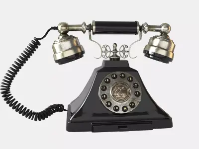 Old Fashioned 1930s Vintage Phone 3D model