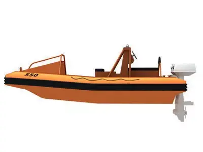 Rescue boat 01 3D model
