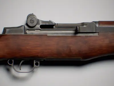 M1 Garand Triple A Game Asset for Unreal and Unity Low-poly 3D model