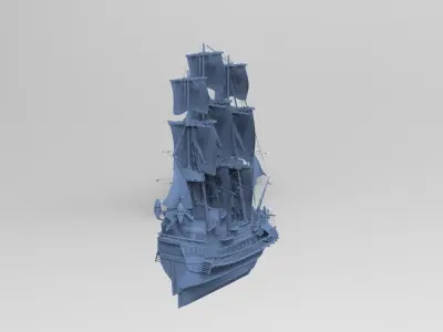 Tudor Queen Elizabeth Ship 3D 3D model