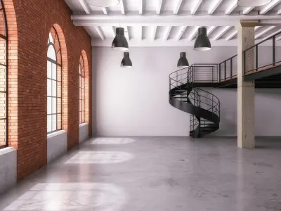 Industrial loft and office space 3 3D model