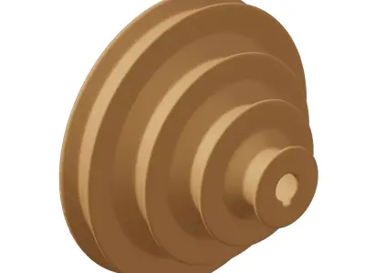 Plastic Step Cone Pulley Toy 3D model