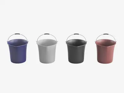 Plastic Industrial Buckets 3D model