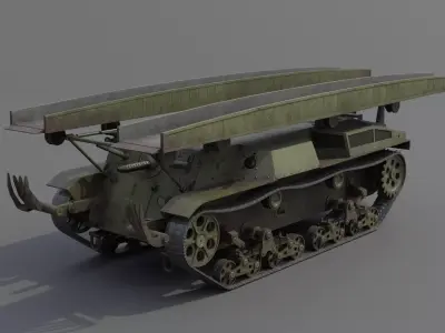 Soko Sagyo Ki Armoured Engineering Vehicle Low-poly 3D model
